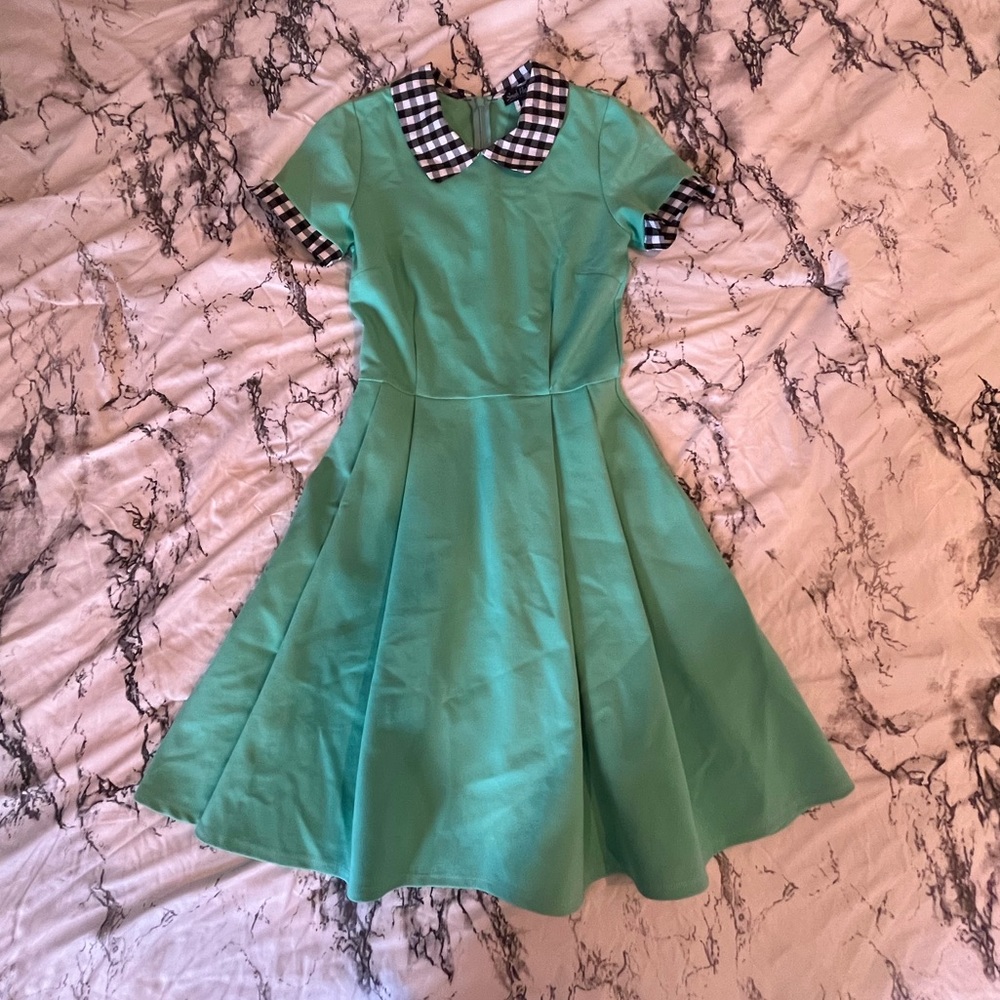 Smak Parlour Retro Mint Checkerboard Dress